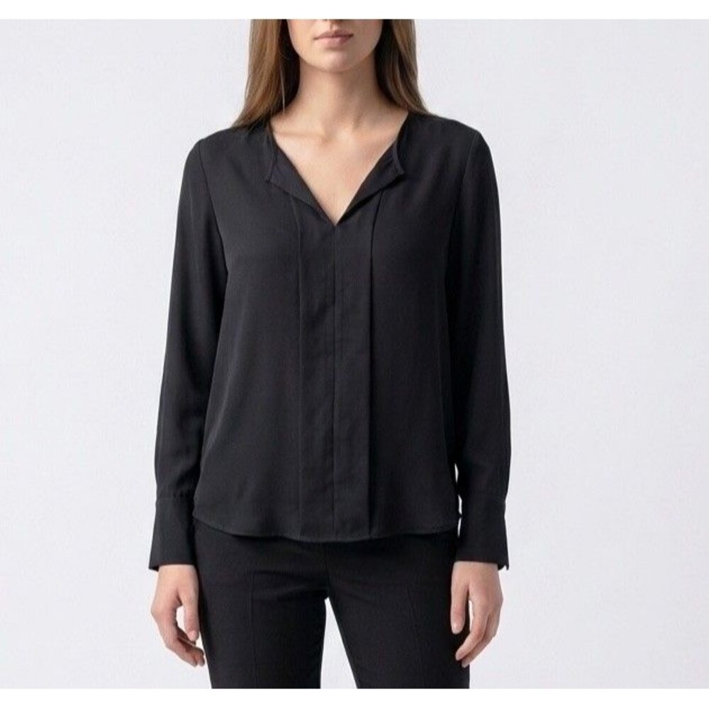 LOFT Women’s Small Black Top Long Sleeve Blouse